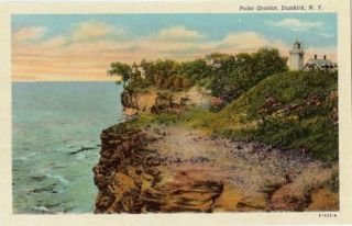 You are bidding on a vintage postcard of Point Gratiot, Dunkirk, New