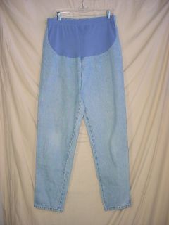 Duo Maternity Womens Maternity Jeans Relaxed Blue Size L Tall meas 32