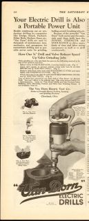 1926 Print Ad Van Doran Electric Drill Portable Power