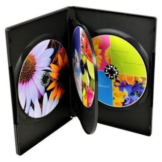  14mm Quadruple 4 in 1 DVD Storage Case, Hold up to 4 CD or DVD Discs