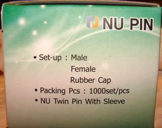 Dowel pins With metal sleeve & rubber cap 1k set/pcs two boxes for