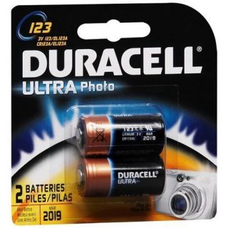 Duracell Ultra Lithium Photo Batteries 2 Pack 123