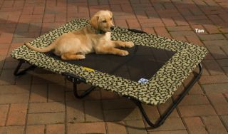 Dog Bed Pet Travel Bed Elevated Pet Cot Small Designer Bone Print Mesh