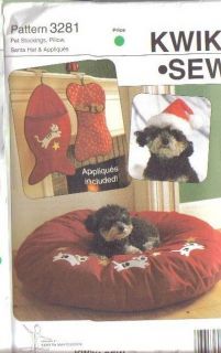 Kwik Sew Pet Sewing Pattern Dog Clothes Cat Toys Accessories Size XS s