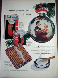 1955 Dutch Masters Cigars for Christmas Vintage Ad
