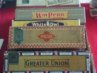 Cigar Boxes Reio Wm Penn Dutch Masters White Owl Greater Union