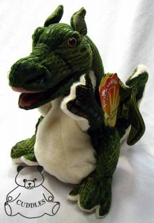 Baby Dragon Hand Puppet Folkmanis Plush Toy Stuffed Animal Green