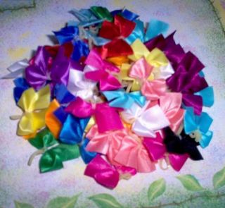 Dog Grooming Bows 50 small solid Dog Bows Yorkie Poodle Shih tzu