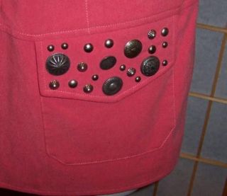 Double D Ranchwear Sz s Coral Pink Silver Stud Short Sleeve Jacket