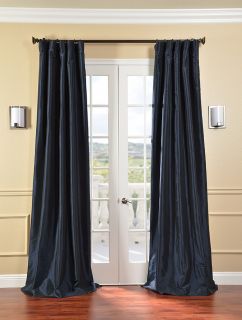 navy blue faux silk taffeta curtains drapes luxurious affordable