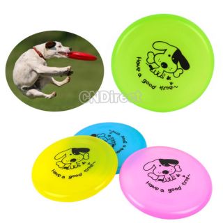  Dog Plastic Training Flying Saucer Frisbee Dish Plate Puppy Toy
