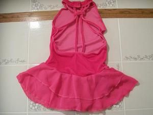 New Hot Pink Cool Back Ice Skating Dress CH 12