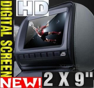 2X 9 Car Headrest Sony DVD Player HD Game USB GPS SD