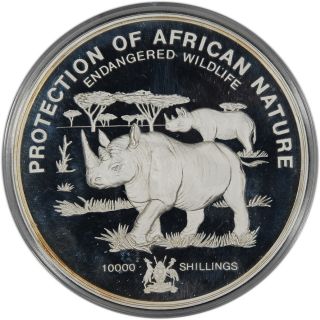 PC 1993 Uganda Silver Endangered Wildlife Collection