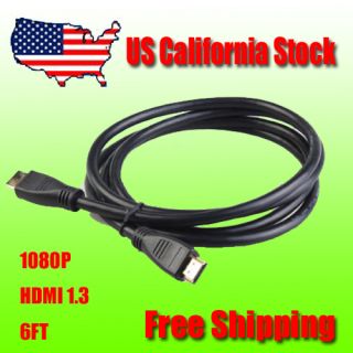  1080p Gold HDMI 1 3 Cable 6 ft for HD TV DVD HD Video Media
