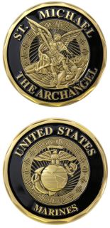 US Marine Corps St Michael Archangel Challenge Coin ★
