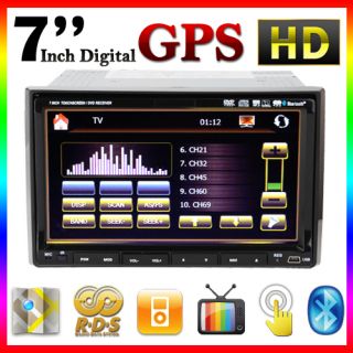 Navigation with Map iPod Bluetooth Radio Double DIN 7 Car Stereo DVD