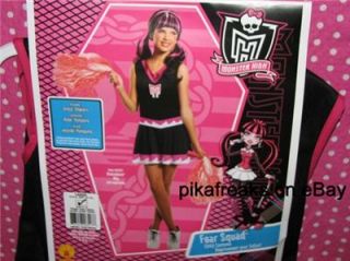 New Monster High Fear Squad Cheer Halloween Costume Child Size Large