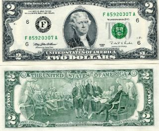 united states 2 dollars lot 10 pcs federal reserve note 1995 prefix f