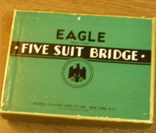 Eagle Five Suit Bridge Playing Cards 1938 Double Deck