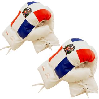 Dominican Rep Flag 16 oz Boxing Gloves 2 Pairs Vinyl Gloves Practice