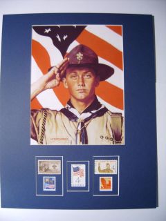 EAGLE SCOUT American Flag Norman Rockwell Print Boy Scouts US Flag