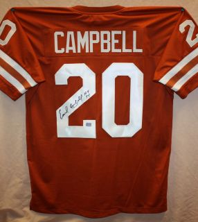 Earl Campbell Autographed Texas Longhorn Orange Jersey Authenticated