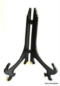  Black Display Easel Plate Holder Plastic 9 3 4 Stand Easels