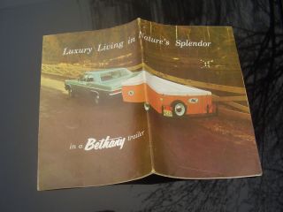 60`s Vintage Bethany Pop Up camper Brochure GC