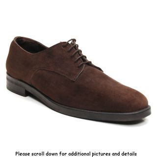 Donald J Pliner Made in Italy Brown Suede Blucher Oxfords Shoes Men 10
