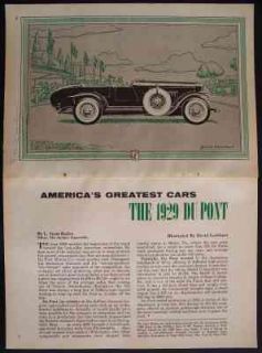 two page spread of the 1929 dupont with a great graphic and a bit of