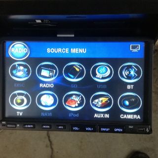 DUAL DVD CD AM FM Stereo Tuner In Dash Double Din Unit iPod Reverse
