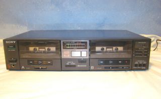Sony TC W5 Stereo Dual Cassette Deck for Parts or Fix