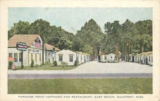 MS GULFPORT EAST BEACH PARADISE POINT COTTAGES RESTAURANT K13779