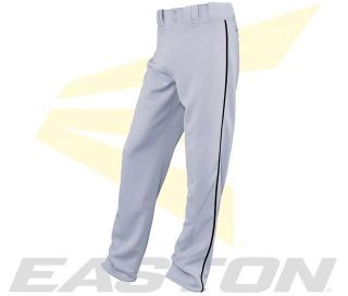 Easton Rival Baseball Softball Pants Piped Grey Blk XS