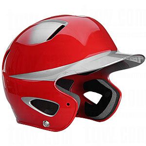 Easton Yth Natural 2 Tone Bat Helmet Red Slv Baseball Softball