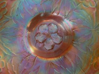 Dugan Carolina Dogwood Peach Opal Slag Carnival Glass Bowl Unusual