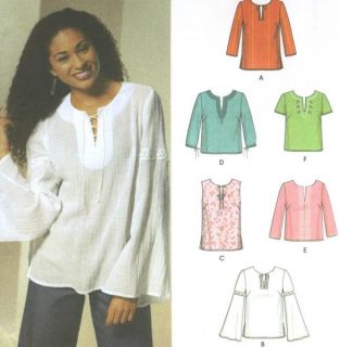  Tunic Top Sewing Pattern Sleeve Variations Easy Simplicity 5684