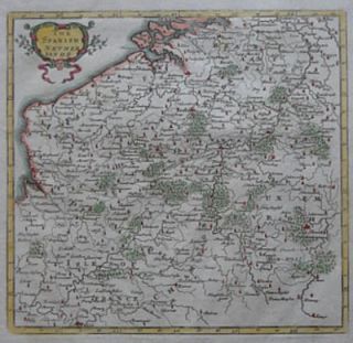 1701 Moll Map France Belgium Champagne Flanders Antwerp