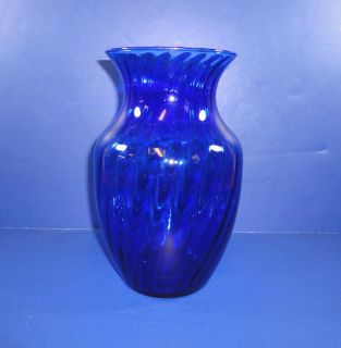 Cobalt Blue Glass Vase in Pottery & Glass