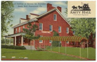 duncannon pa amity hall linen postcard mailed no please be sure to see