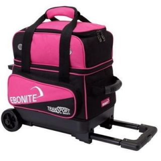 Ebonite Transport 1 Ball Roller Bowling Bag with Wheels Pink