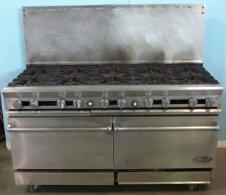 DCS 10 Burner Range with Double Oven Natural Gas