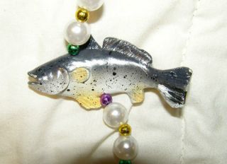 Mardi Gras Beads FISH Fishermans Seafood Necklace