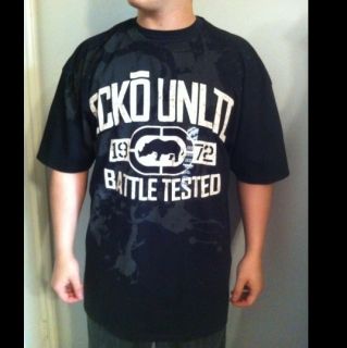 Mens ECKO UNLTD MMA Black Battle Tested 2XL T Shirt Free Pri shipping