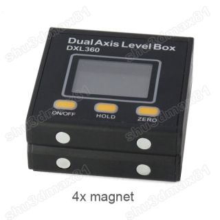  backlight DXL360 Digital Protractor Inclinometer Dual Axis Level Box