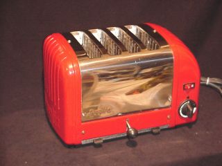 Dualit 2 4 Slice Toaster Red Chrome Model 4 BR 30 1745 Watts Very Nice