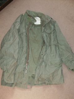 Vietnam Era M65 Field Jacket Olive Zippered Medium Complete