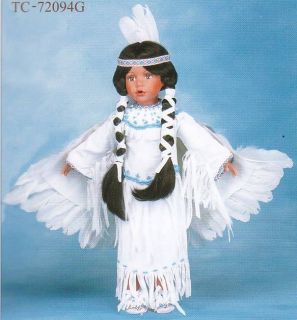 ANGEL DOVE NEW NATIVE AMERICAN INDIAN PORCELAIN TIMELESS DOLL