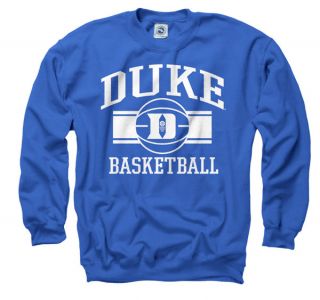 Duke Blue Devils Royal Wide Stripe Basketball Crewneck Sweatshirt